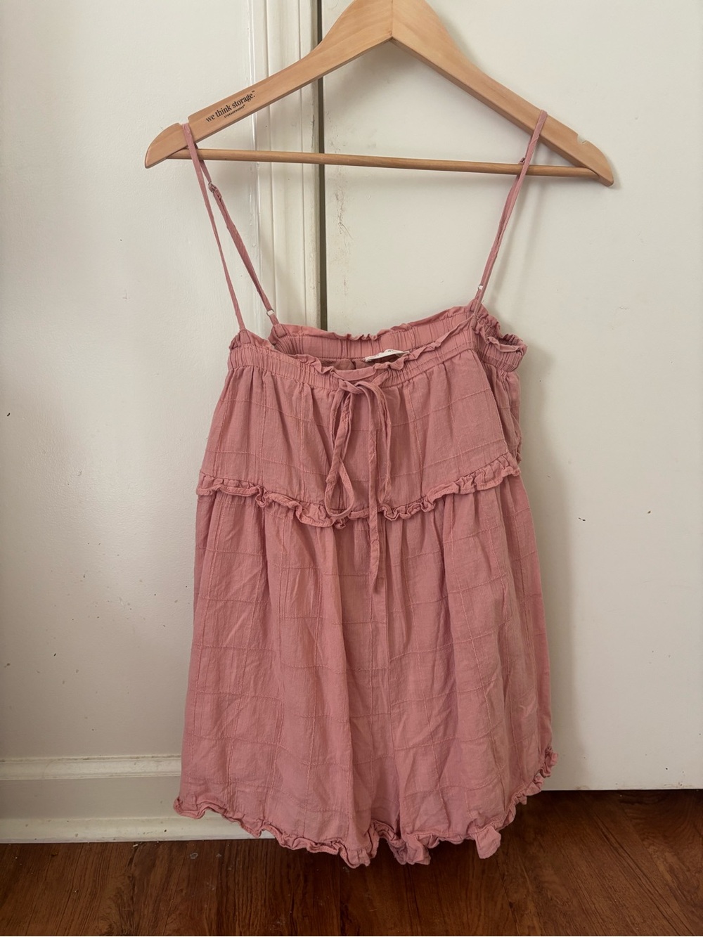 Together Dusty Rose Ruffled Waistband Shorts